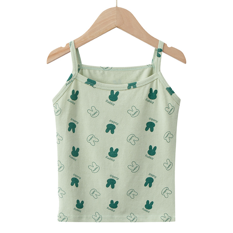 Picture of Girls' Vest Summer Pure Cotton Small Camisole Children's Bottoming Inner Wear Sleeveless Top Baby Outer Wear Camisole