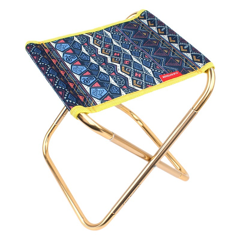 Outdoor Folding Small Stool 7075 Aluminum Alloy Adult Mini Portable Barbecue Fishing Chair Train Stool Small Mazar