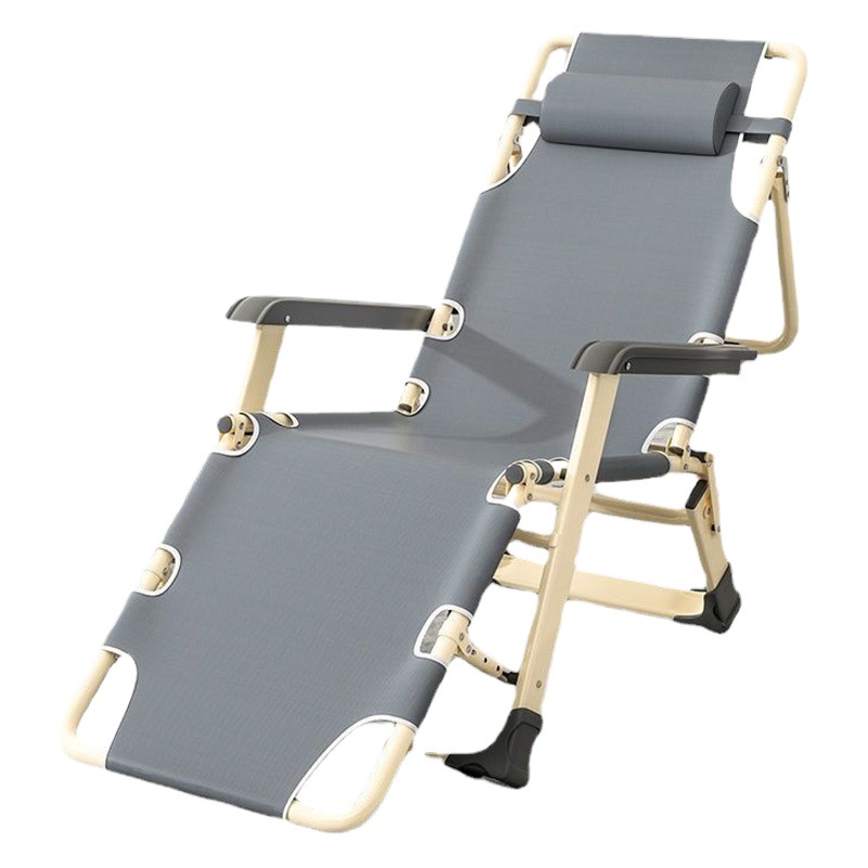 Recliner folding chair lunch break chair nap folding bed leisure backrest lazy sofa home balcony portable chair