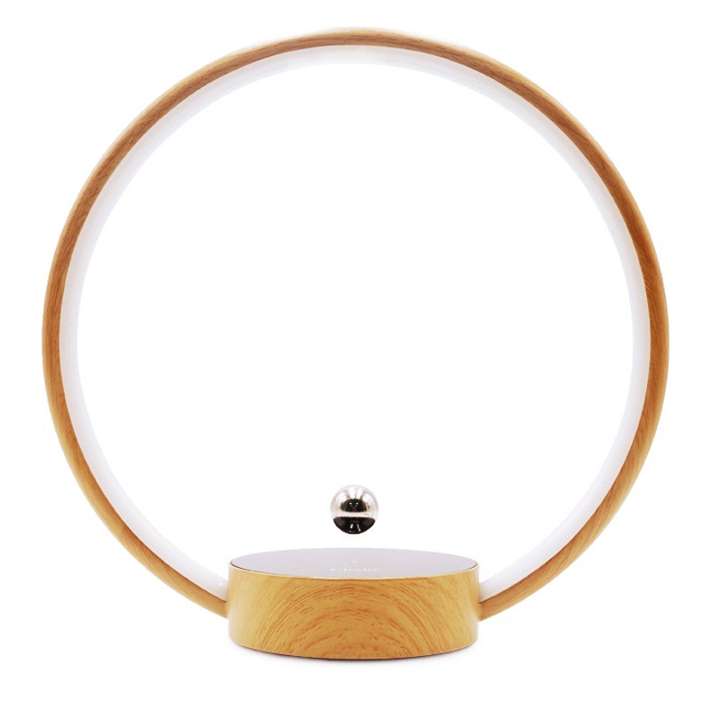 Magnetic Levitation Handicraft Ornaments Luminous Ring Lamp Home Creative High-End Bedroom Night Light Black Technology Gift