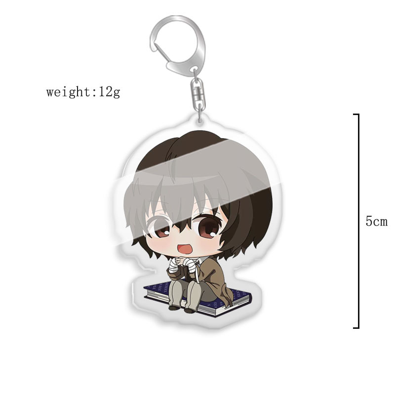 Picture of Mizhuo Bungo Stray Dogs Dazai Osamu Photo Card Keychain Acrylic Pendant Anime Trendy Merchandise