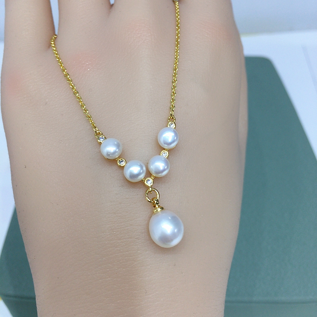 Picture of Zhuji Natural Freshwater Pearl Pendant Multi-bead High-end Pearl Pendant Jewelry Wholesale