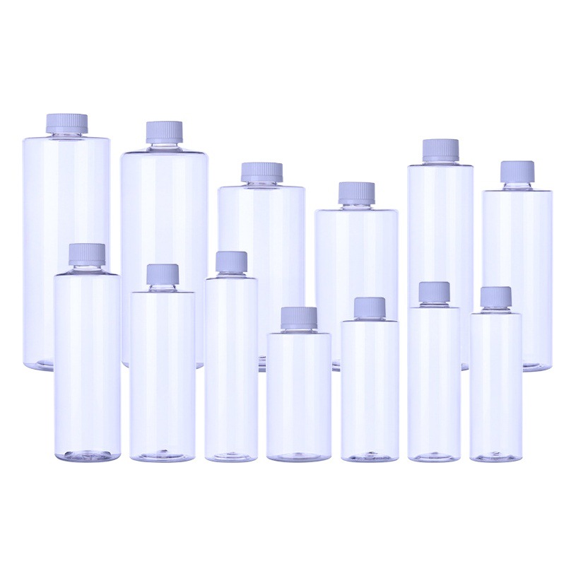 PET flat shoulder bottle 750ml 1000ml ink essence water emulsion pure Dew sub-packaging liquid bottle transparent plastic empty bottle
