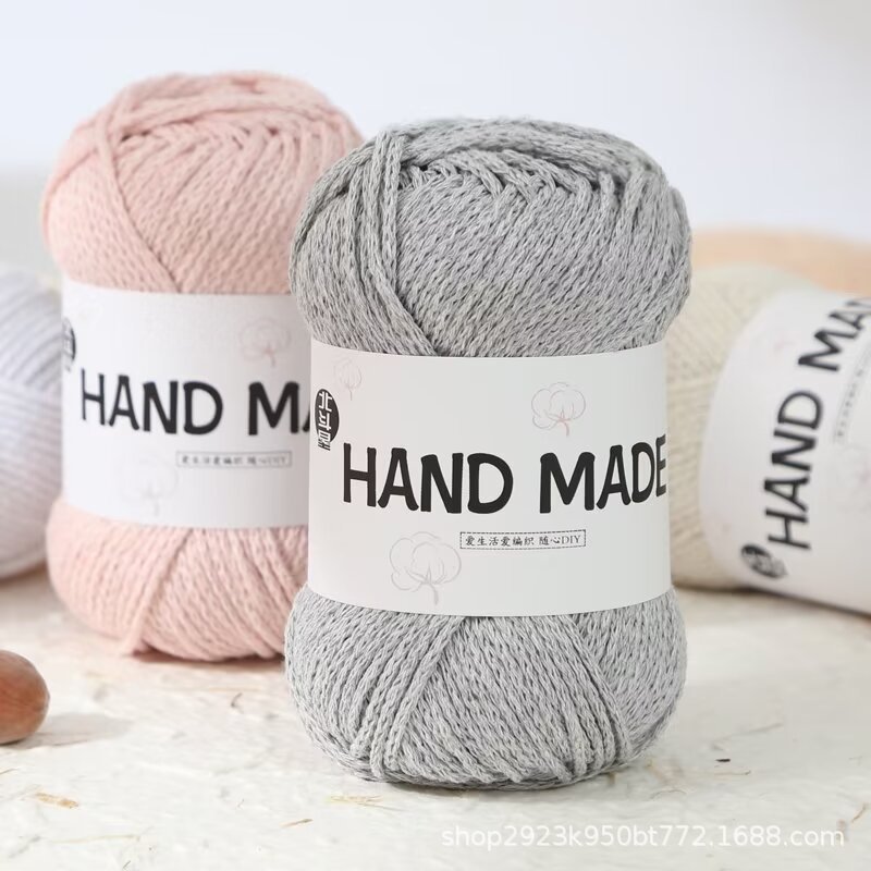 Hollow cotton thread cotton and linen yarn crochet hook bag hook hat woven blanket diy Internet celebrity handbag wool factory