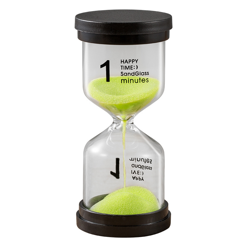 Picture of Manufacturer Wholesale Black Cover Hourglass Timer 1/3/5/10/15/20/30/45/60 Points Creative Gift Hourglass