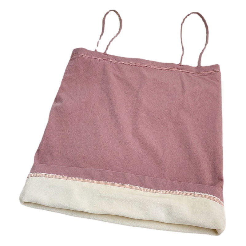 New autumn and winter 1806 de Velvet thickened thermal sling bottoming underwear solid color comfortable one-piece underwear with chest pad