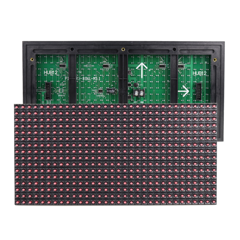 P10 single red surface sticker waterproof highlight V706 plug-in light 802 16188 unit board led display module
