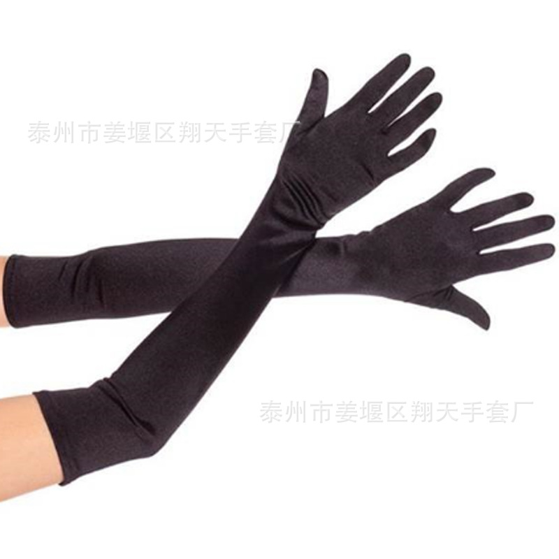 Manufacturer Wholesale Women's Extended 55cm Sun Protection Gloves Nightclub Dance Performance Fashionable and Elegant Wholesale