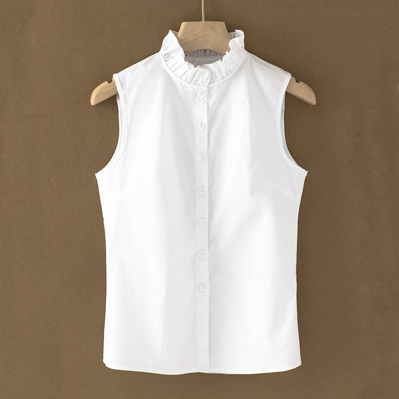 Picture of Cotton French Wood Ear Collar False Collar Women's All-match False Collar Base Shirt Women's Sleeveless Shirt Inner Vest False Collar