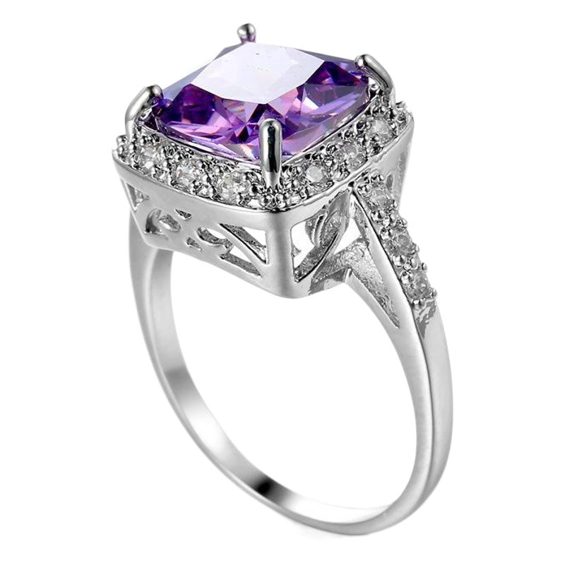 Cross-border AliExpress Independent Station Hot Seller Zircon Ring European and American Fashion Jewelry Shiny Light Luxury Ring for Women