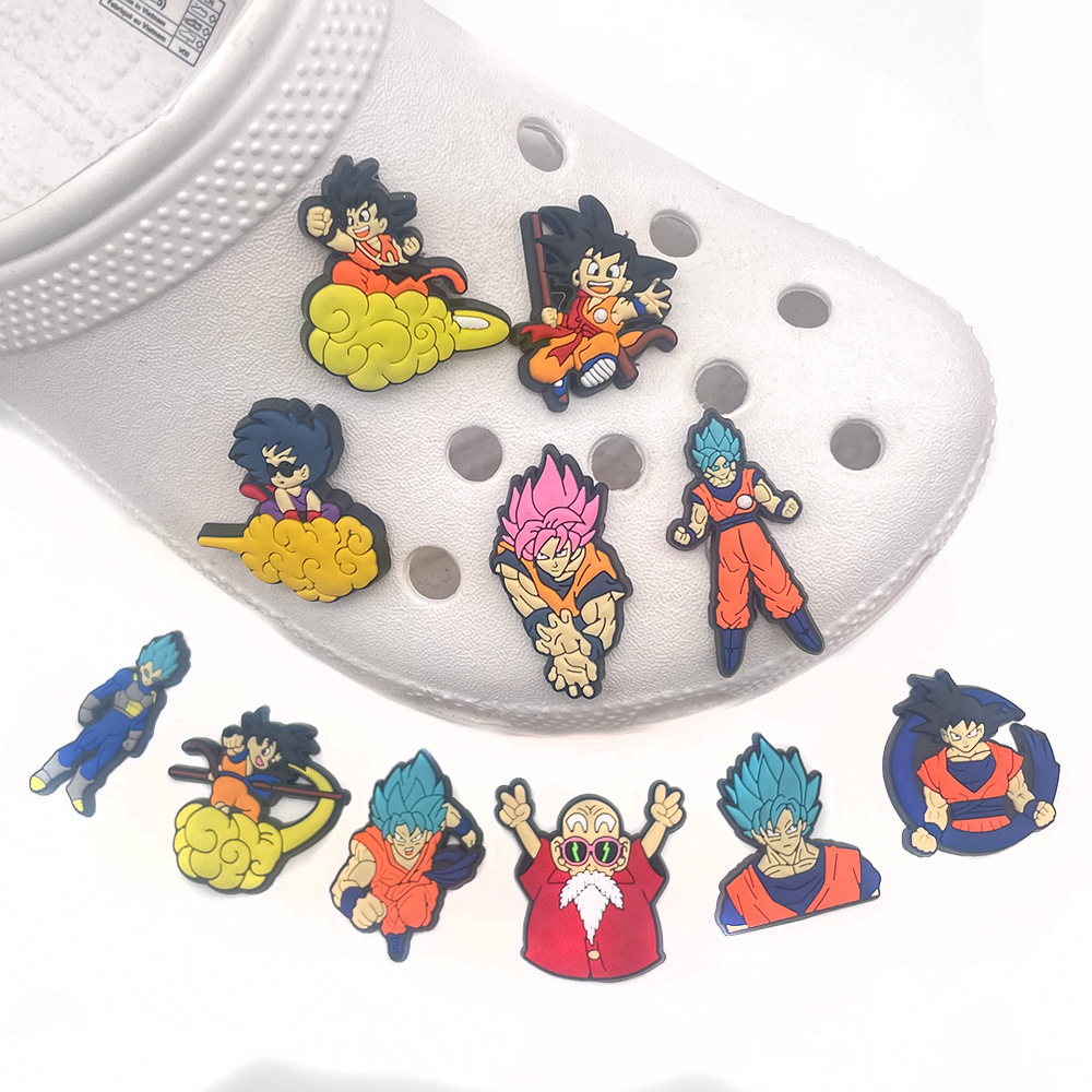 Picture of suit Dragon Ball Series Cave Shoes Shoes Flower Shoe Buckle Garden Shoes DIY Decorative Buckle Accessories PVC Soft Rubber Jewelry