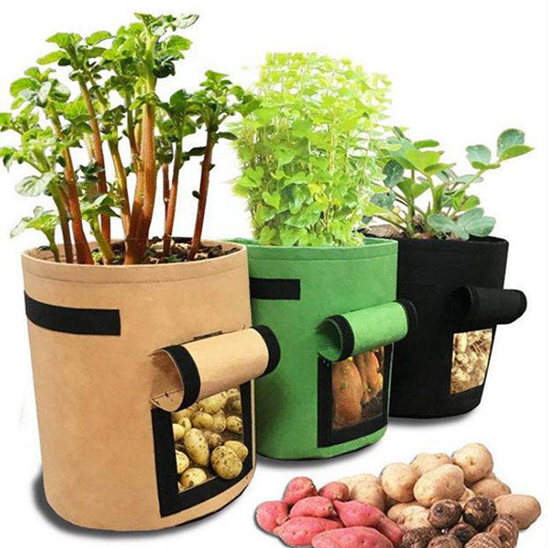 Amazon potato planting bag non-woven felt potato grow bag thickened growth bag beauty bag