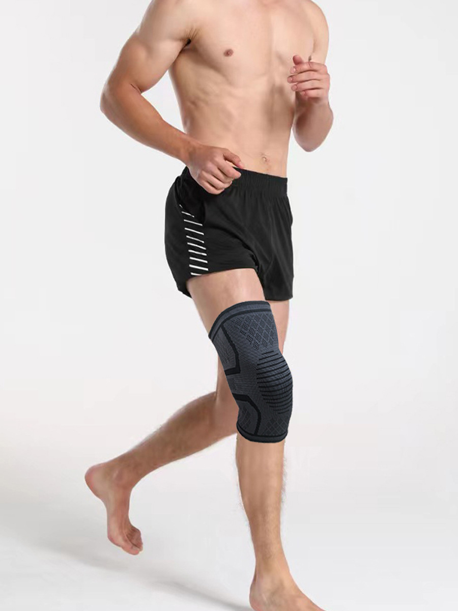 Picture of Pressure Strap Winding Kneepad Basketball Running Fitness Riding Knitted Sports Kneepad Compressed Breathable