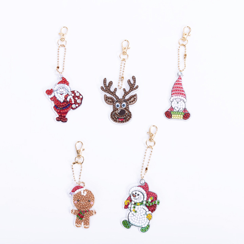 Picture of Creative DIY Keychain Diamond Painting Cartoon Bear Handmade Bag Car Decorations Small Pendant Spot Supply