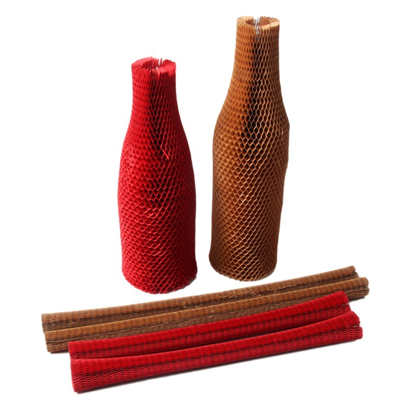 Source Factory Degradable Packaging and Transportation Shock-absorbing Red Wine Glassware Cosmetic Packaging Kraft Honeycomb Paper Cover