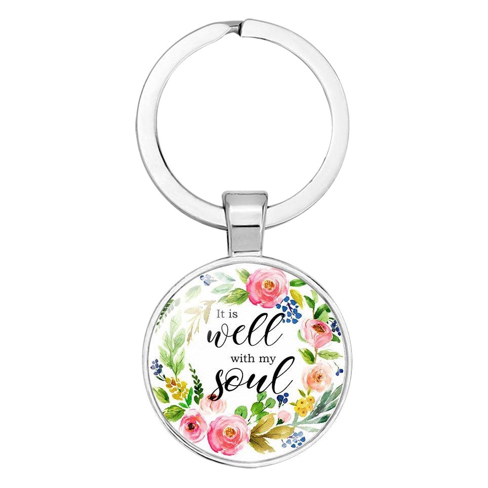 Cross-border New Accessories Classic Quotations Theme Pendant Keychain Keychain 130091