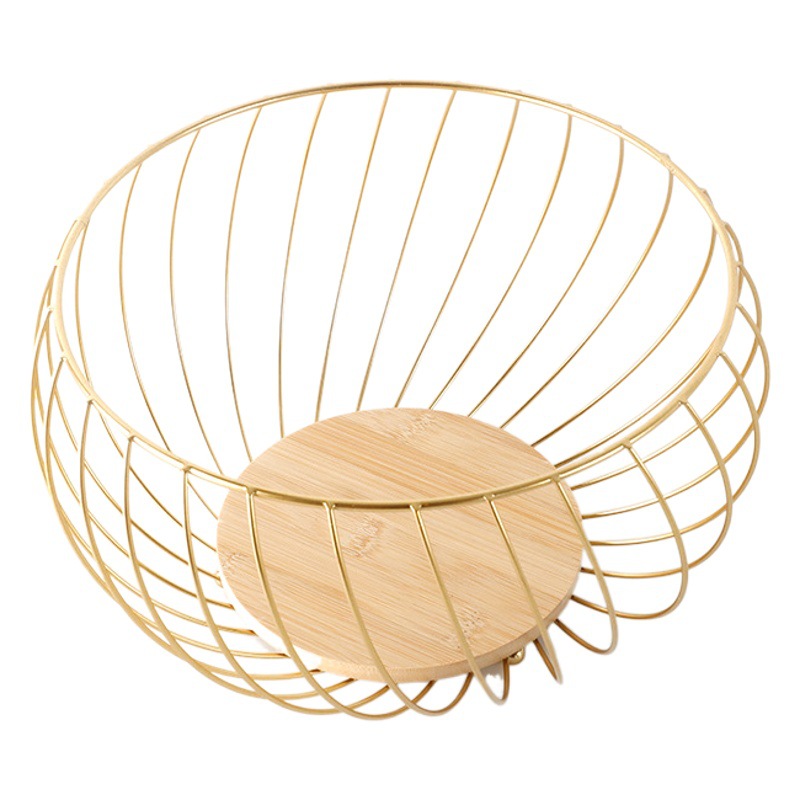 Picture of Household multi-functional iron fruit basket living room dessert coffee table fruit plate modern style creative snack storage basket wholesale
