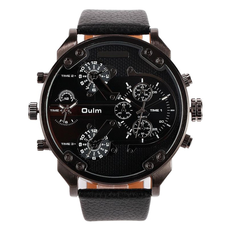 Eurum Watch OULM Large Dial Men's Watch Hip Hop Quartz Watch Men's Belt Brand Sports Watch Wholesale Military Watch