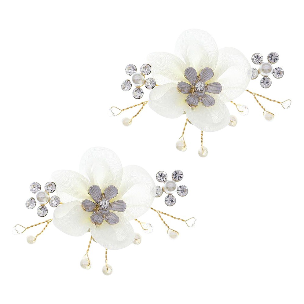 Mori Xianmei All-match Shoe Ornaments Detachable DIY Shoe Buckle Fabric Flower Handmade Accessories Wedding Dress Jewelry Shoe Flower