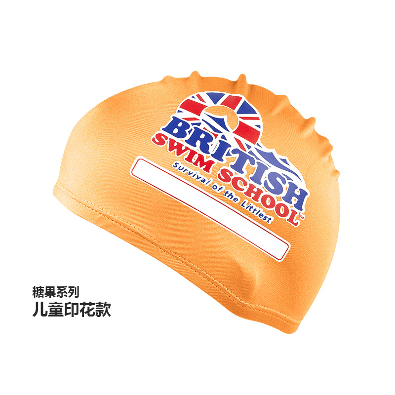 Picture of Swimming cap adult cloth cap swimming cap polyester nylon four needle six thread unisex large swimming belt paper card wholesale