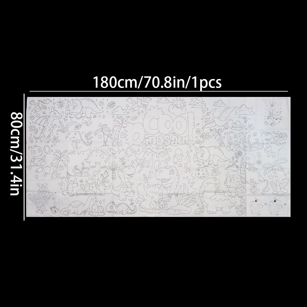 Picture of Paper Tablecloth Children's Coloring Graffiti Tablecloth Children's Painting Coloring Birthday Party Disposable Tablecloth Paper Tablecloth