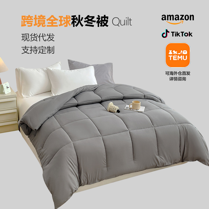 Cross-border special for temu Amazon quilt core gray foreign trade U.S. quilt core double winter factory in stock wholesale