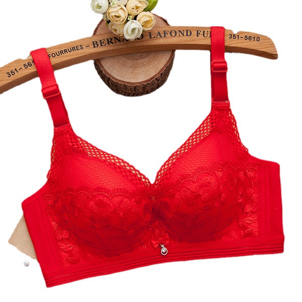 Picture of White Intimates for Women, Thin, Wire-Free, Push-Up, Side Breasts, Breathable Bra, Sexy and Beautiful Back, Spring Bra, Push-Up