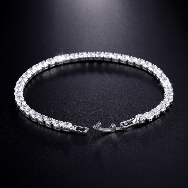 Picture of 4.0mm zircon tennis bracelet for men and women fashion simple bracelet jewelry ins cross-border factory wholesale