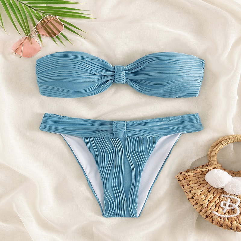 2024 cross-border European and American New Amazon foreign trade Classic split sexy women's fashion special fabric women's swimsuit