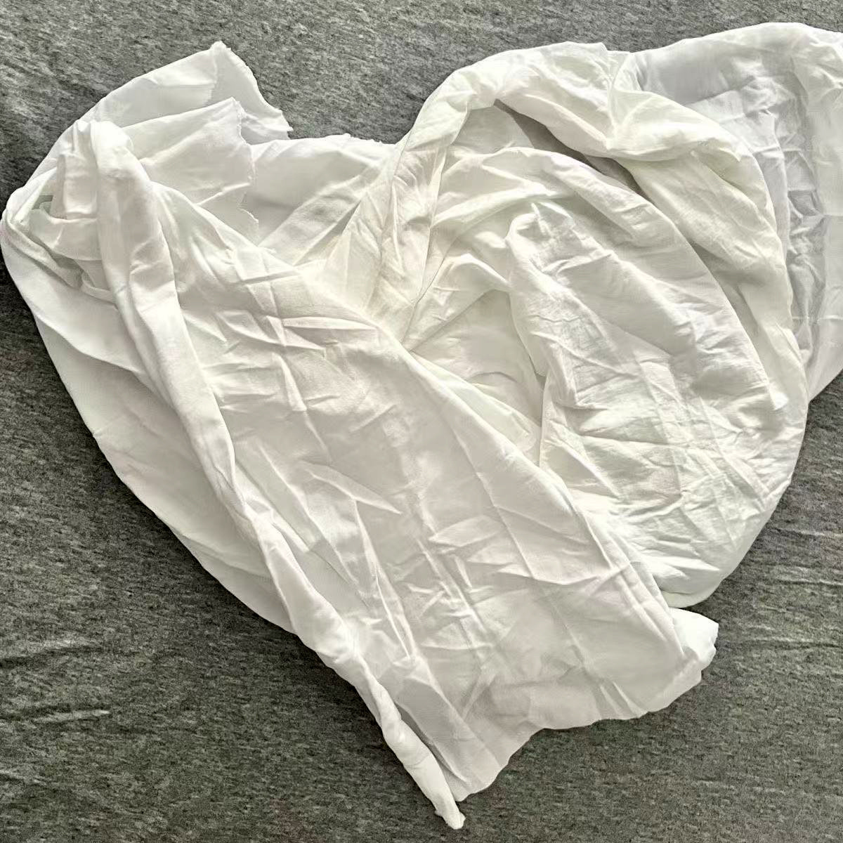 white rags do not shed lint, industrial rags are sold in pounds, large wipes are issued, and cotton rags are issued on the same day