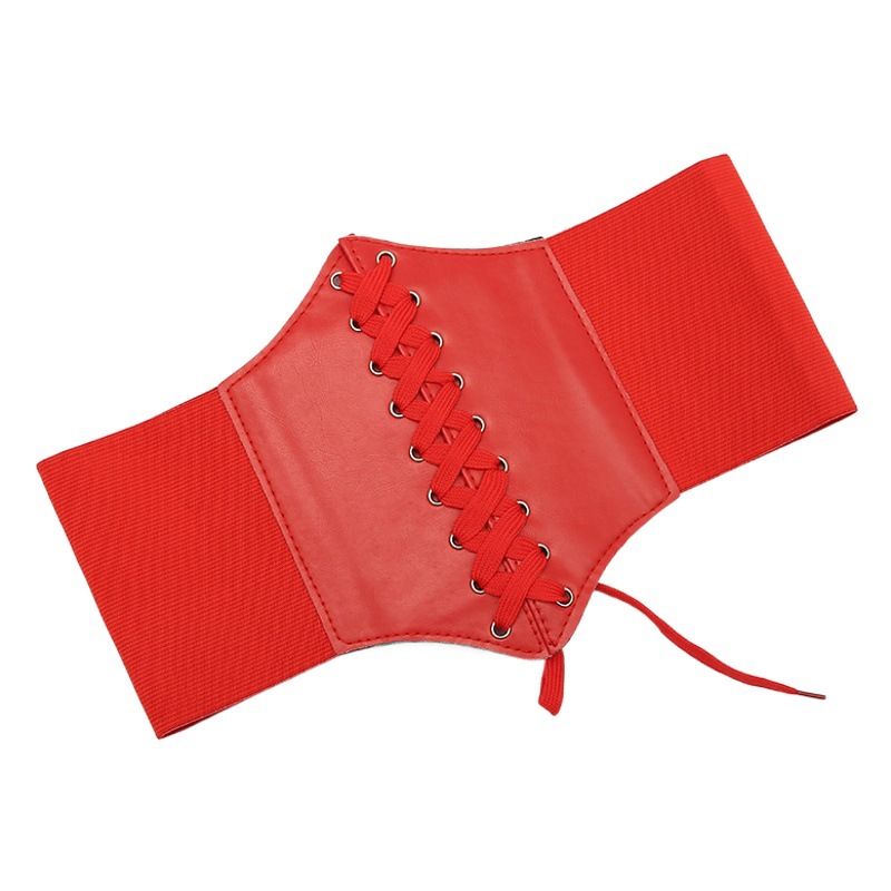 Belt Women's Decorative Coat with dress Simple All-match Fashionable Wide Loosen Waist Seal Belt
