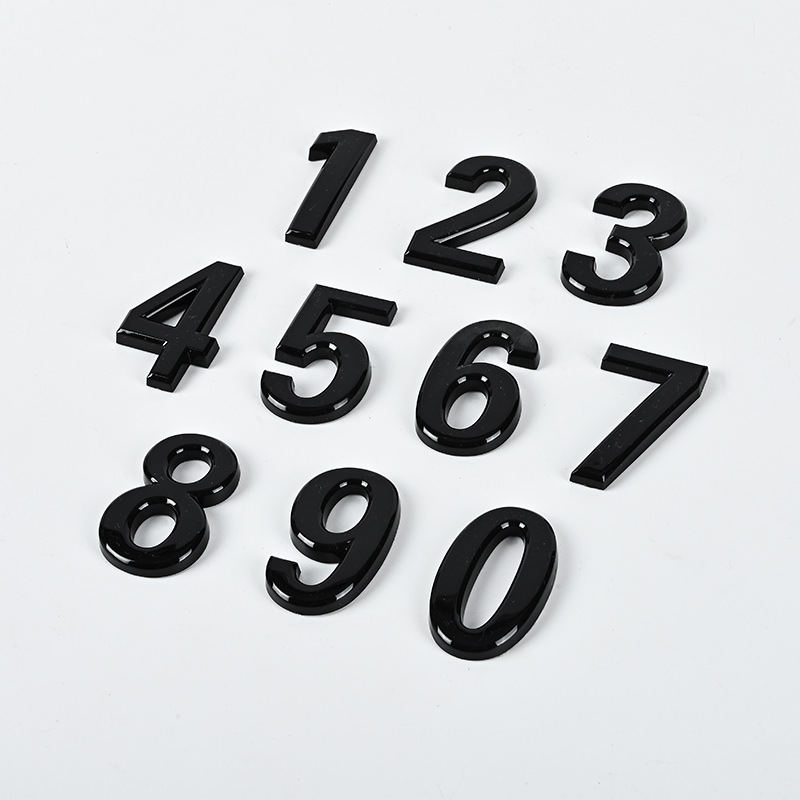 Picture of Wholesale In-Stock Abs Car Signs Self-Adhesive Number Door Plates Letter Signs Plastic Chrome-Plated Car Decoration