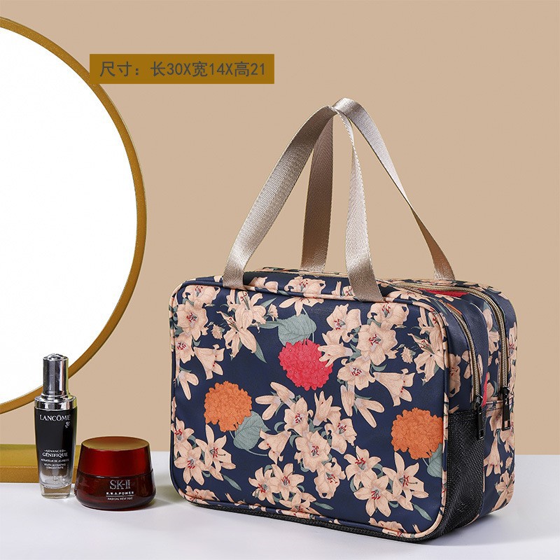 Picture of Double-Layer Large-Capacity and Good-Looking Storage Bag for Travel, Portable Toiletry Bag, Simple Waterproof and Stowable Cosmetic Bag