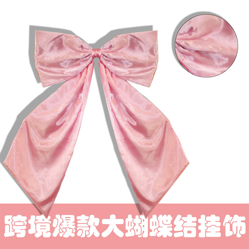 Party Party Decoration Pink Red Bow Hanging Window Accessories Bow Ribbon Amazon Hot Sale