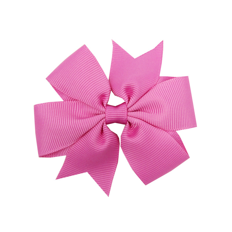Picture of European and American New Kidsren's Hairpins 8cm Swallowtail Bow Hairpin V-Shaped Ribbed with Bow Hair Accessories Head Flower