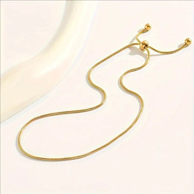 Picture of European and American style light luxury fashion simple wind anklet alloy niche design girls golden ball anklet wholesale