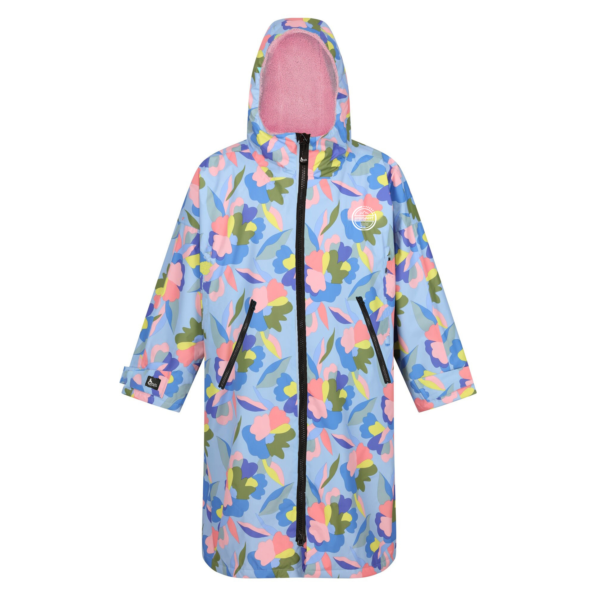 Picture of Waterproof Cardigan for Adults and Children, Thickened and Lengthened, Printed Swimming Coat, Hiking Outdoor Hooded Windproof and Warm Windbreaker