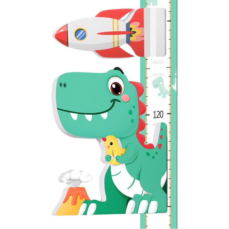 Children's Height Wall Sticker Magnetic 3D Stereo Height Ruler Baby Removable Cartoon Measuring Instrument Accurate
