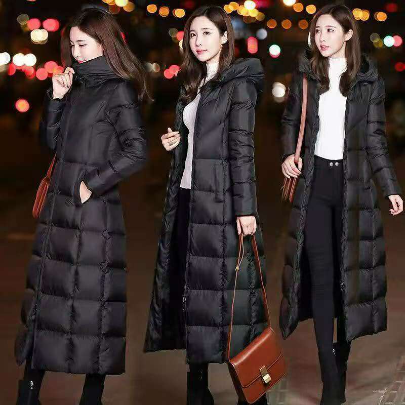 Picture of Cross-Border 2025 New Off-Season down Cotton Coat, Slim Fit, Thickened, Knee-Length Long Women's Cotton Coat, Winter Cotton Jacket