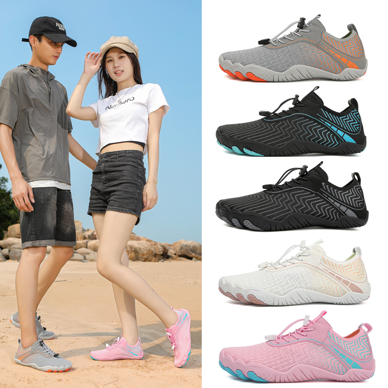 Cross-Border New River Tracing Shoes for Couples, Outdoor Beach Swimming Shoes, Lightweight Quick-Drying Water Shoes, Hiking and Mountaineering Five-Finger Shoes