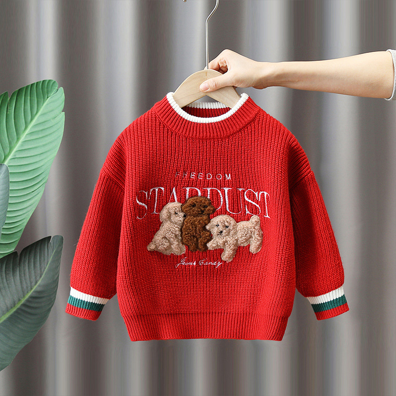 Picture of 4735 Boys' Autumn and Winter Sweaters Children's Thickened Pullover Tops Children's Winter Cartoon Sweaters 2025 Trend