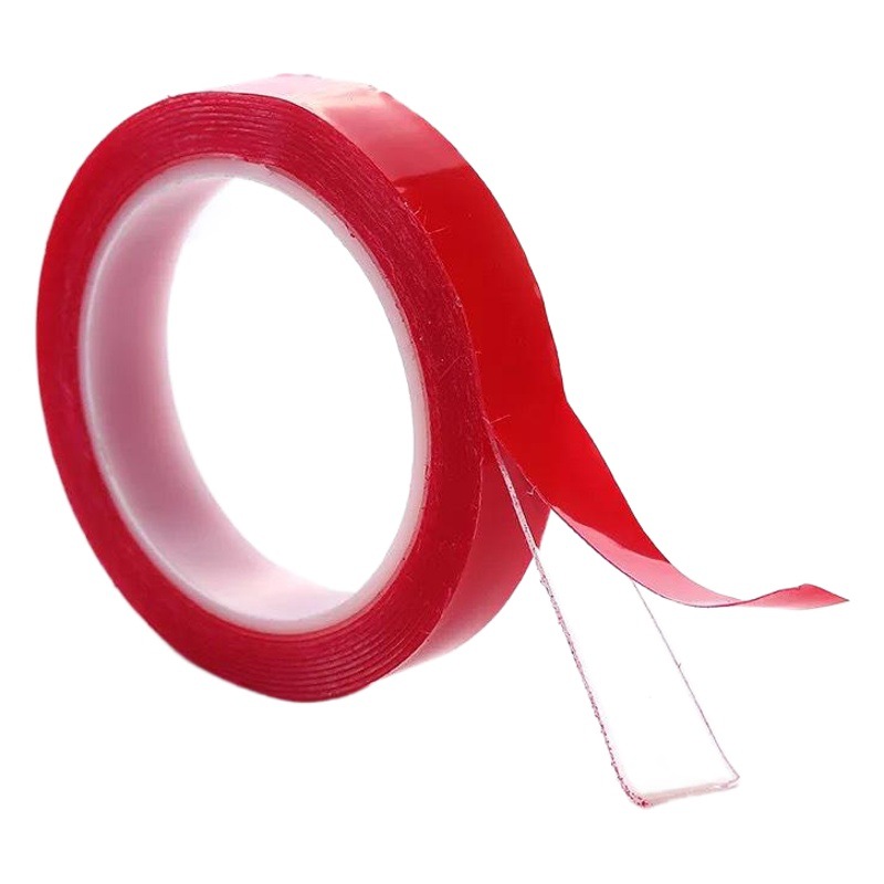 Red film transparent double-sided tape non-marking acrylic double-sided tape transparent double-sided tape ten thousand times washing magic tape