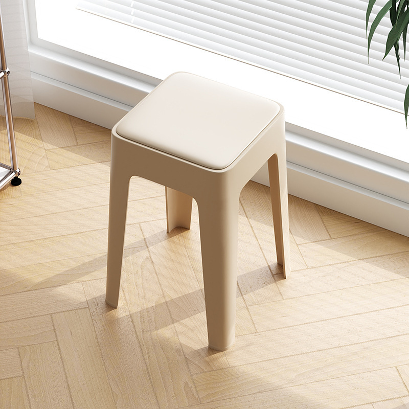 Picture of Internet celebrity plastic stool for home use thickened, stackable, modern simple high bench, soft stool, sturdy and durable for backup