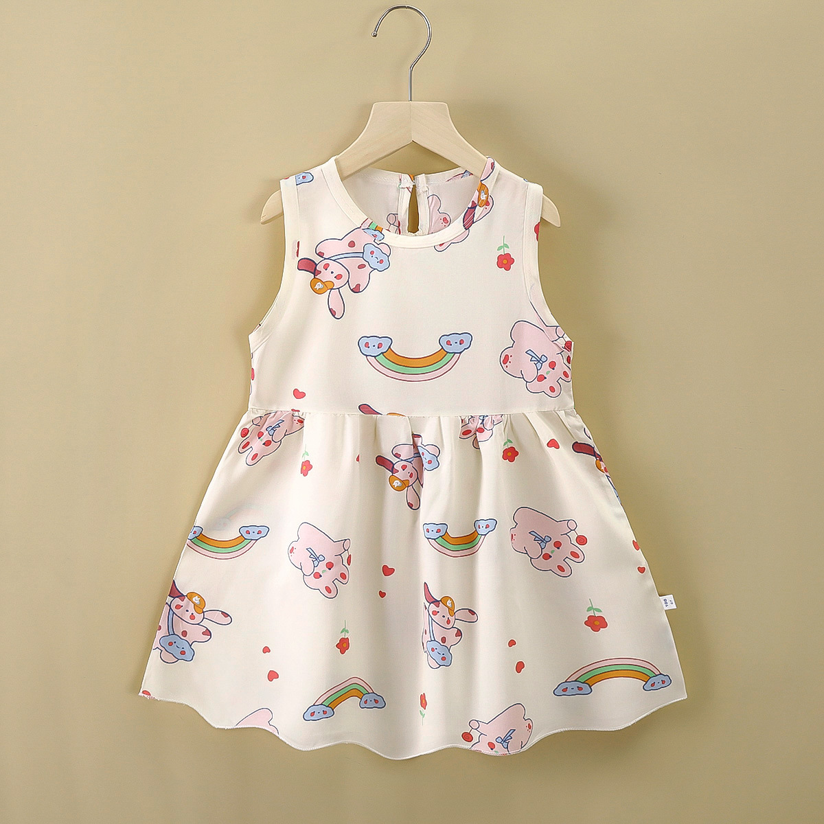 Picture of Girls' Dress Cotton Silk Summer New Style Medium and Large Children's Princess Dress Vest Dress Korean Style Girls' Dress Children's Clothing Wholesale