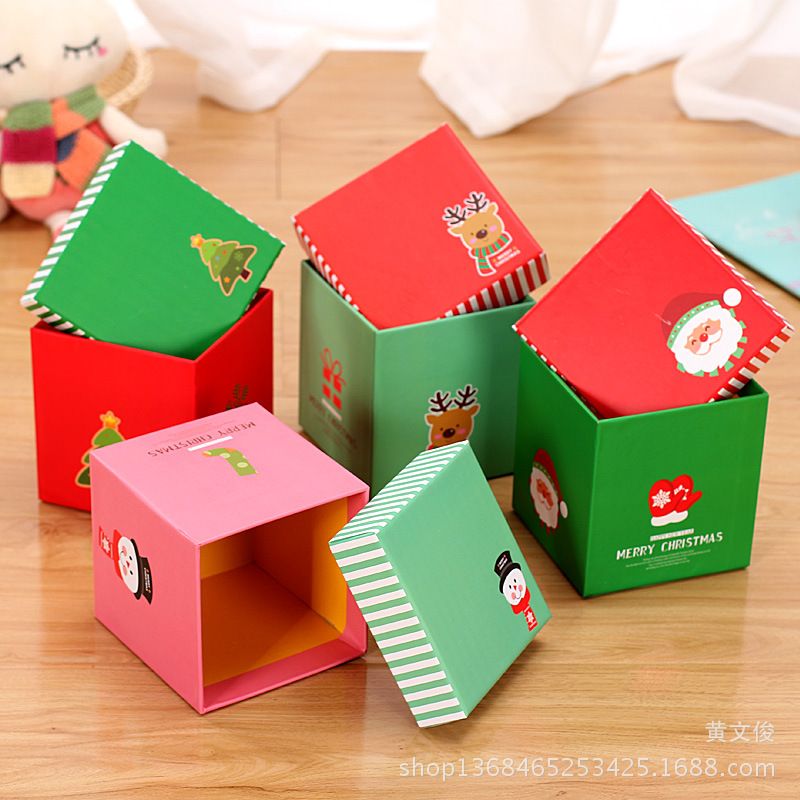 Christmas Apple Box Christmas Fawn Christmas Tree Santa Claus Christmas Snowman Christmas Gift Box Packaging Box