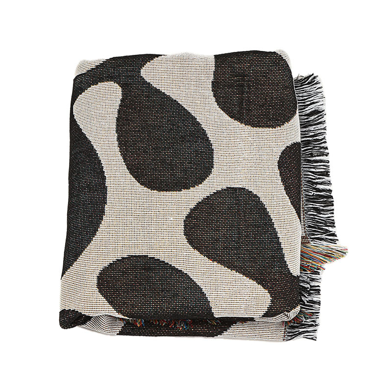 Picture of ins Style Blanket Camping Blanket Sofa Blanket Nap Blanket Retro American Style Casual Blanket Bed End Blanket