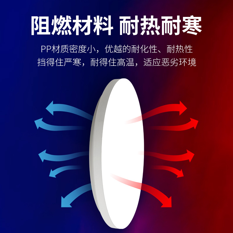 Picture of Three-Proof Ceiling Lamp Ultra-Thin Round Waterproof Bathroom Bathroom Balcony Bedroom Kitchen and Bathroom Lamp Aisle Corridor Lamp 585L