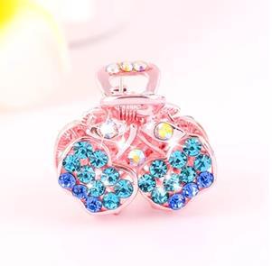 Picture of New small size Grab Clip Hair Clip Hair Clip Adult Bangs Hair Clip Children Top Clip Electroplated Rhinestone Elegant Hair Accessories Headdress