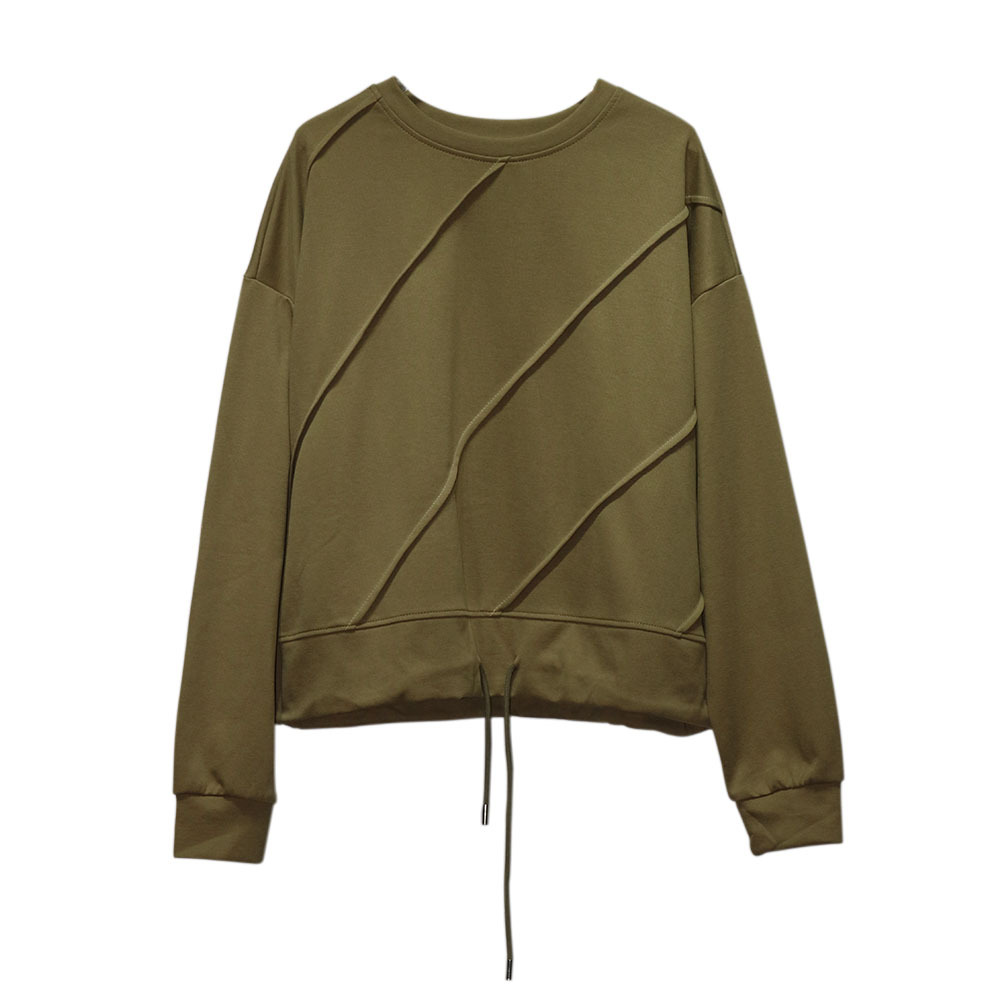 Picture of 241008 High-End Round Neck Pullover Sweatshirt 2025 Autum New Design Niche Simple Versatile Top Trendy