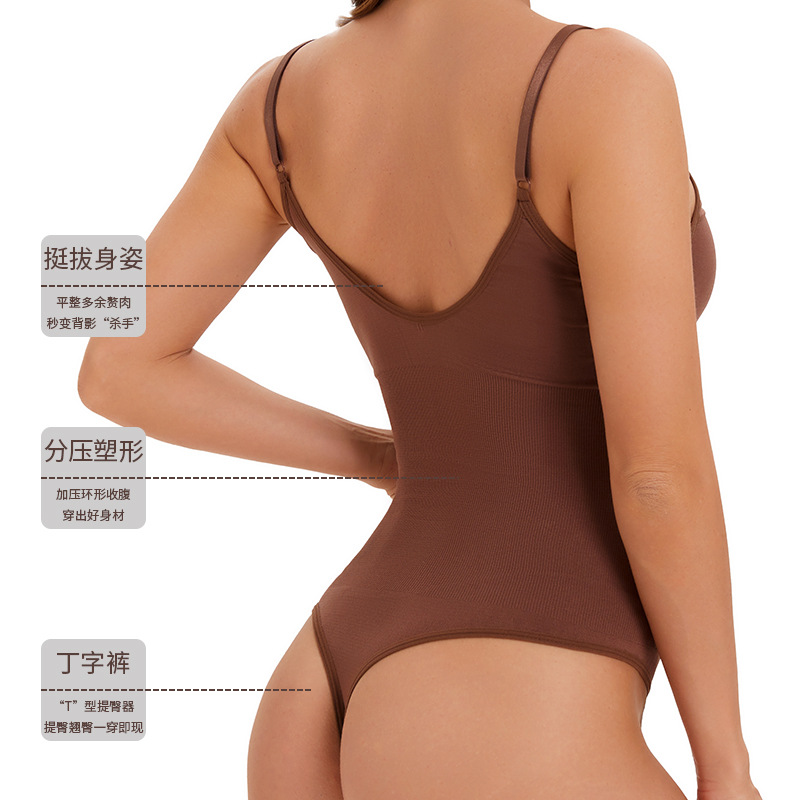 Picture of Cross-border European and American Seamless Strap Body Shaping Clothing Belly Hip-lifting plus size G-string Briefs Bundle Underwear for Women